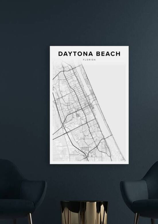 DaytonaBeach portrait 2 3 by CityMapsArt