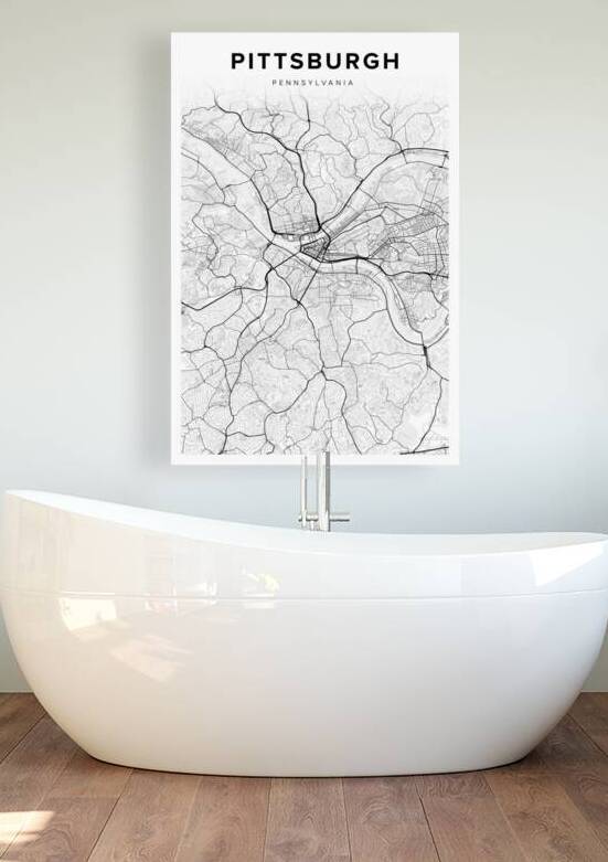 Pittsburgh portrait 2 3 by CityMapsArt