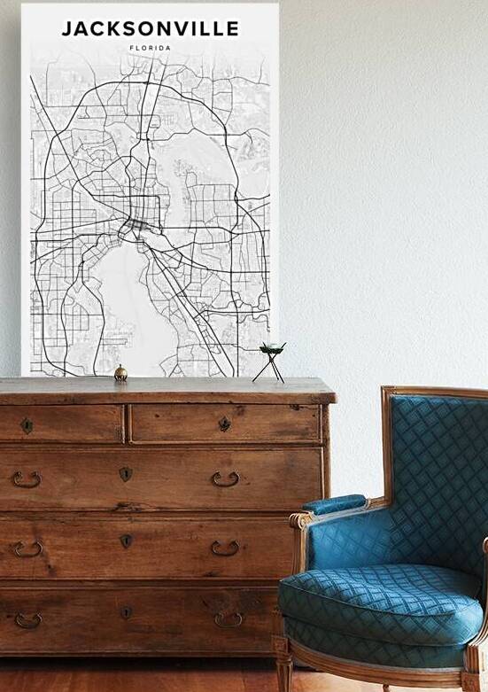 Jacksonville portrait 2 3 by CityMapsArt