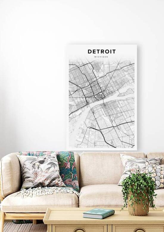 Detroit portrait 2 3 by CityMapsArt