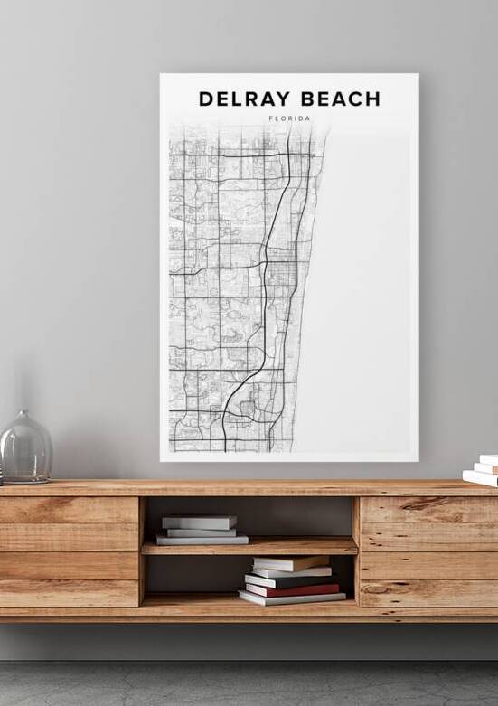 DelrayBeach portrait 2 3 by CityMapsArt