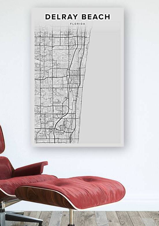 DelrayBeach portrait 2 3 by CityMapsArt