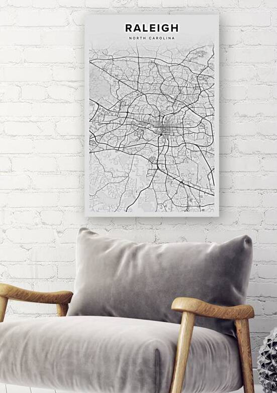 Raleigh portrait 2 3 by CityMapsArt