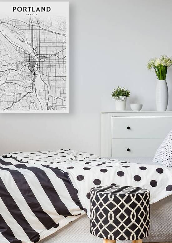 Portland portrait 2 3 by CityMapsArt