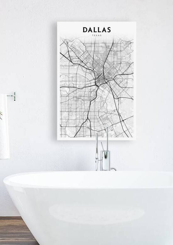 Dallas portrait 2 3 by CityMapsArt