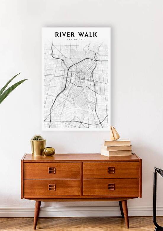 RiverWalk portrait 2 3 by CityMapsArt