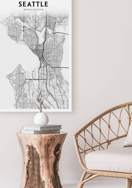 Seattle portrait 2 3 by CityMapsArt