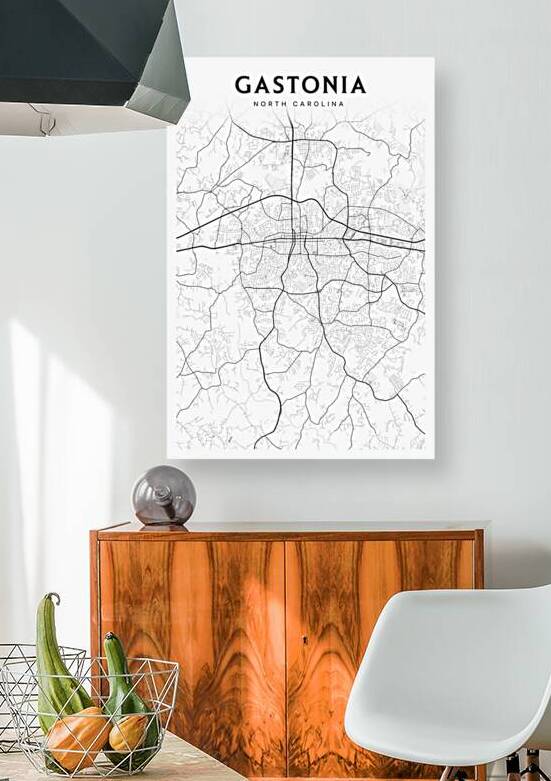 Gastonia portrait 2 3 by CityMapsArt