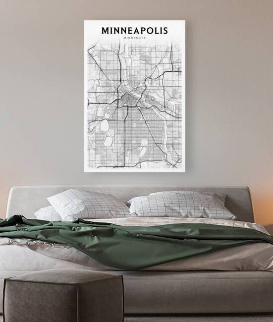 Minneapolis portrait 2 3 by CityMapsArt