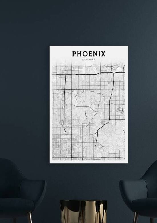 Phoenix portrait 2 3 by CityMapsArt