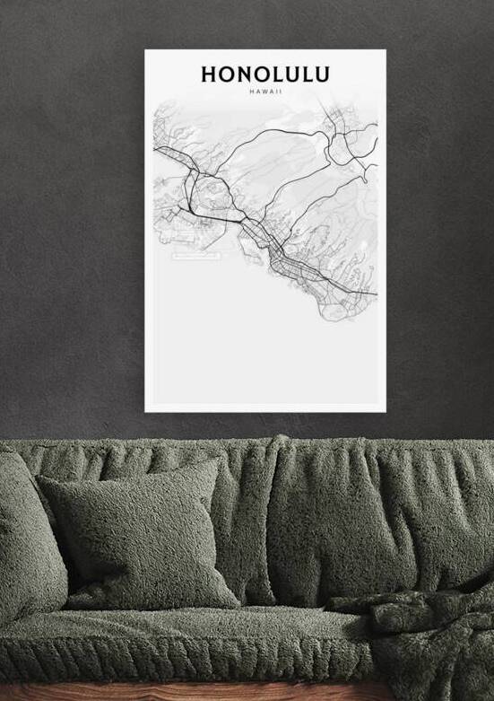 Honolulu portrait 2 3 by CityMapsArt