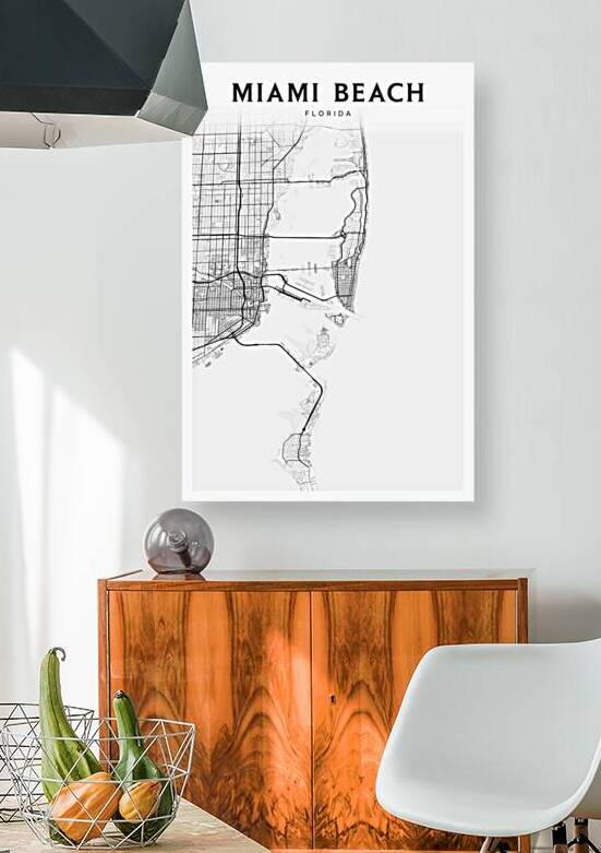 MiamiBeach portrait 2 3 by CityMapsArt