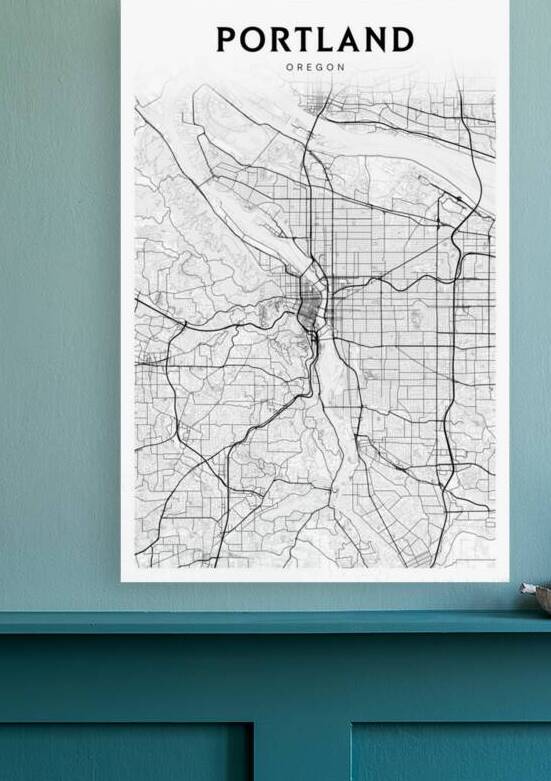 Portland portrait 2 3 by CityMapsArt