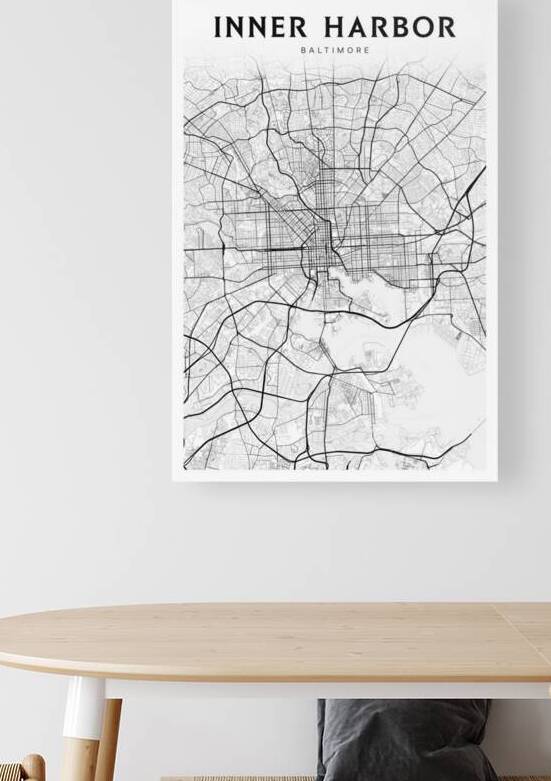 InnerHarbor portrait 2 3 by CityMapsArt