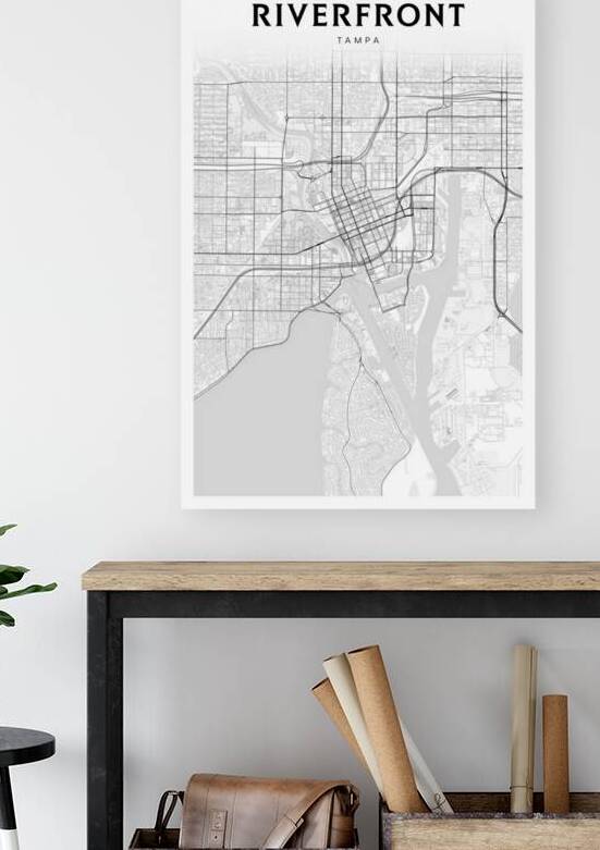 Riverfront portrait 2 3 by CityMapsArt