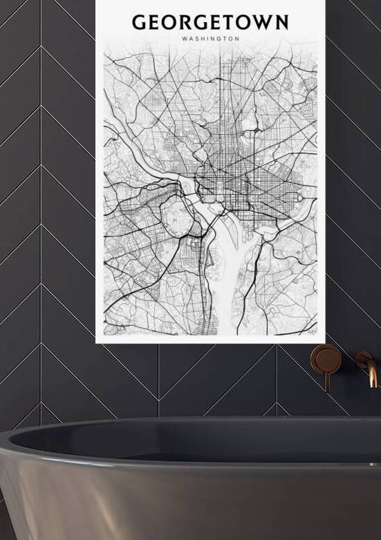 Georgetown portrait 2 3 by CityMapsArt