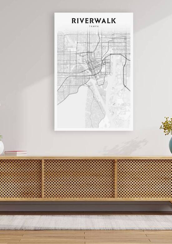 RiverWalk portrait 2 3 by CityMapsArt