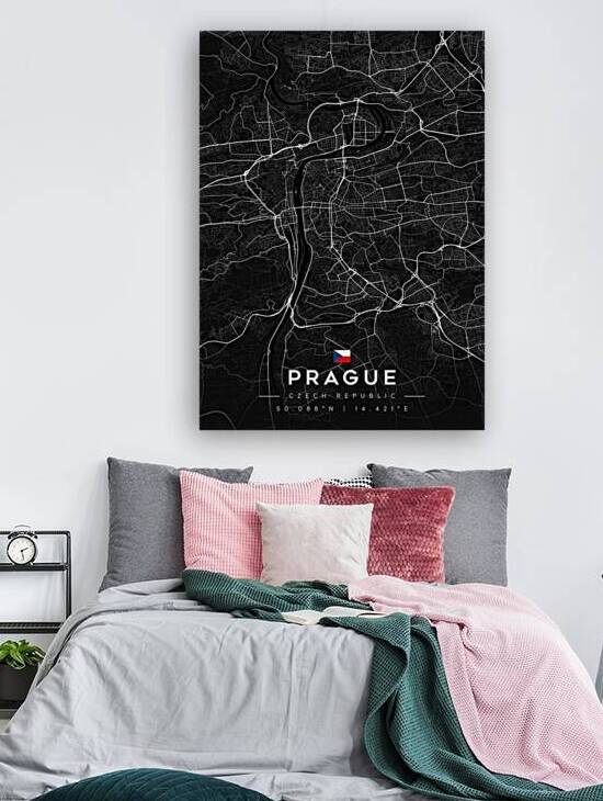 Prague 39x55Inches by CityMapsArt