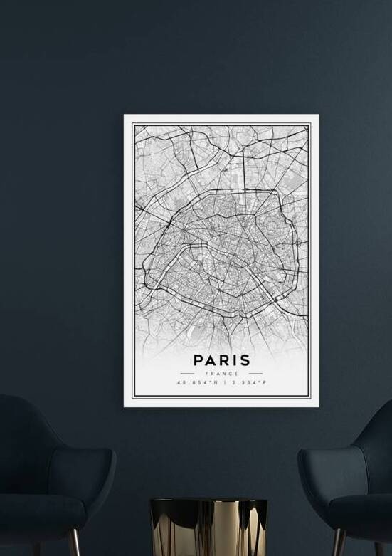 Paris portrait 2 3 by CityMapsArt