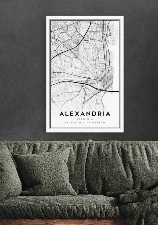 Alexandria portrait 2 3 by CityMapsArt