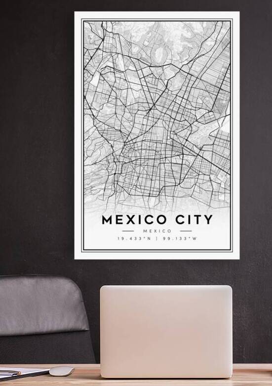 MexicoCity portrait 2 3 by CityMapsArt