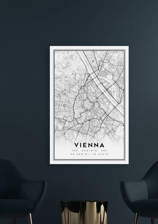 Vienna portrait 2 3 by CityMapsArt
