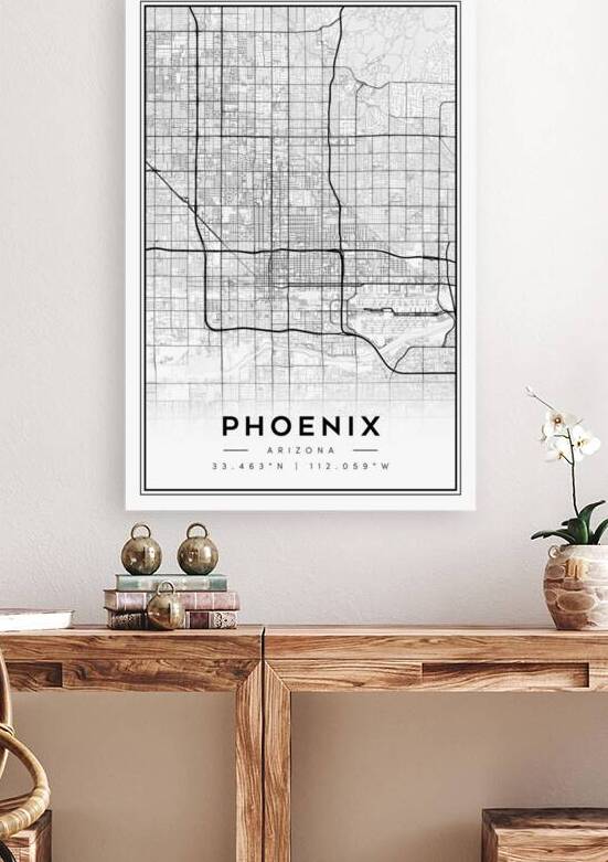 Phoenix portrait 2 3 by CityMapsArt