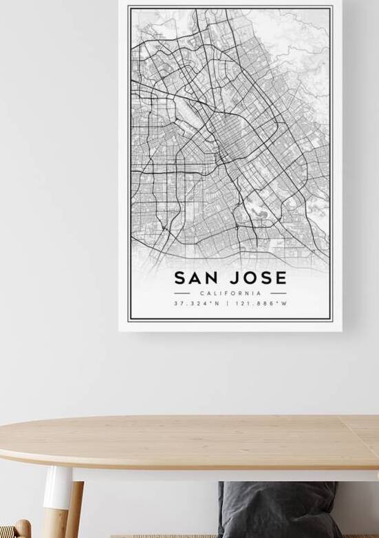 SanJose portrait 2 3 by CityMapsArt