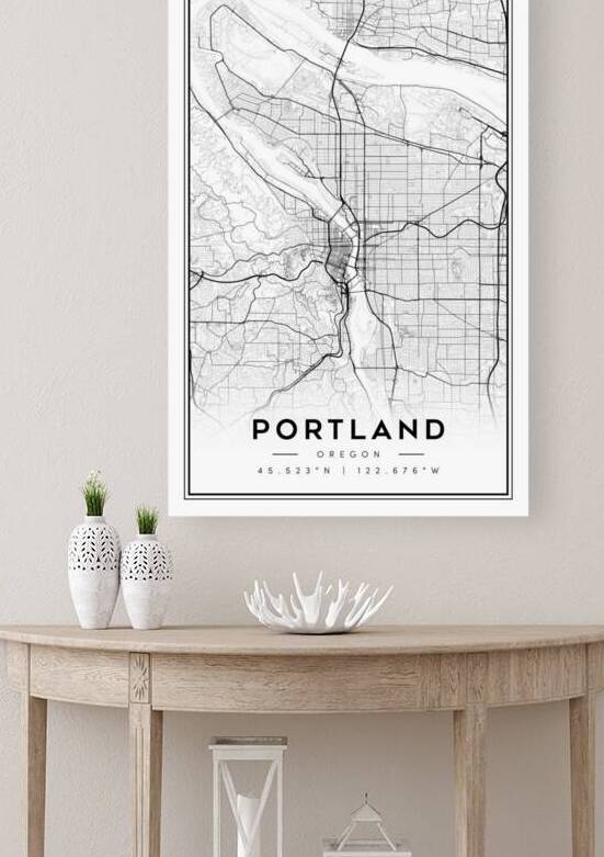 Portland portrait 2 3 by CityMapsArt