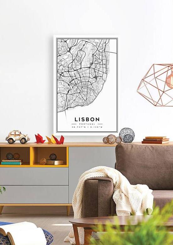 Lisbon portrait 2 3 by CityMapsArt