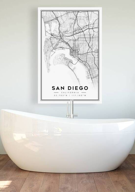 SanDiego portrait 2 3 by CityMapsArt