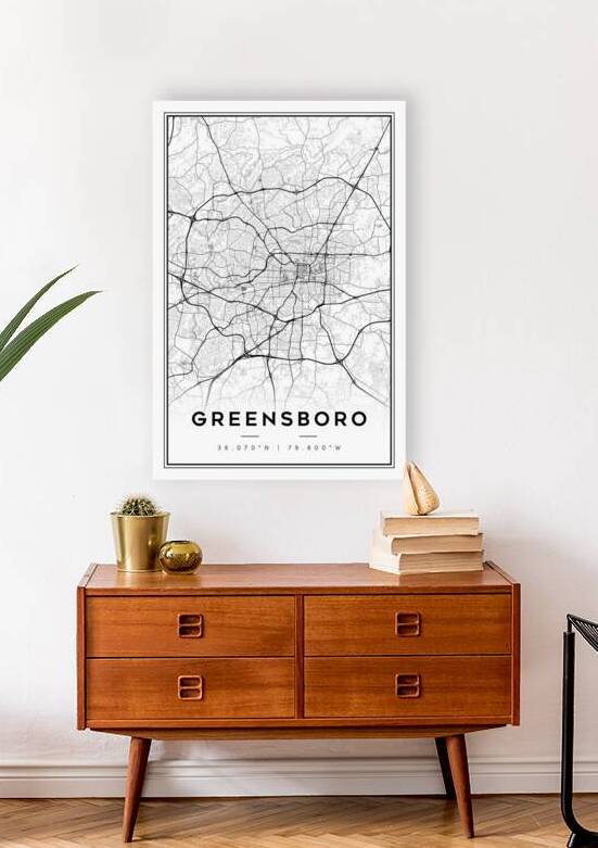 greensboro portrait 2 3 by CityMapsArt