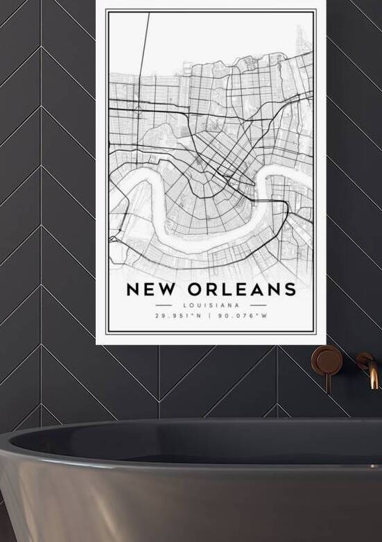 NewOrleans portrait 2 3 by CityMapsArt