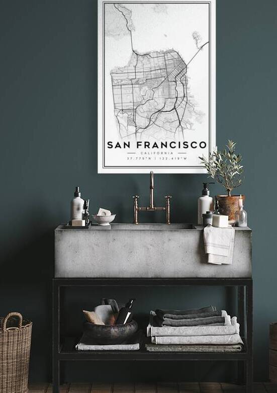 SanFrancisco portrait 2 3 by CityMapsArt