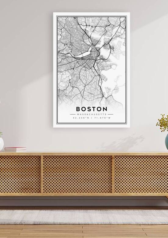 Boston portrait 2 3 by CityMapsArt