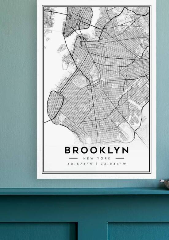 Brooklyn portrait 2 3 by CityMapsArt