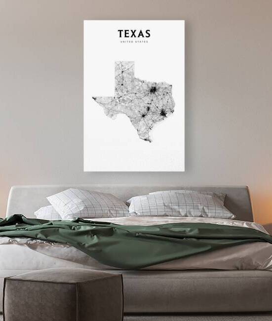 portrait 2 3 texas by CityMapsArt