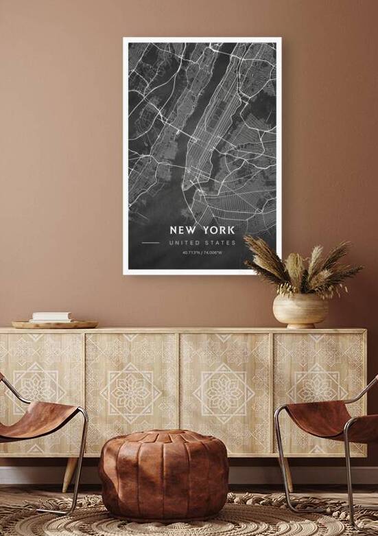 portrait 2 3 new york by CityMapsArt