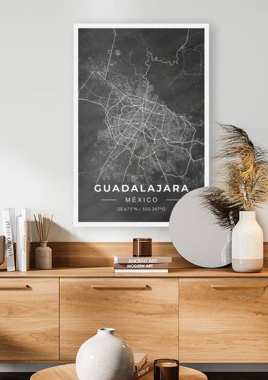 portrait 2 3 Guadalajara by CityMapsArt