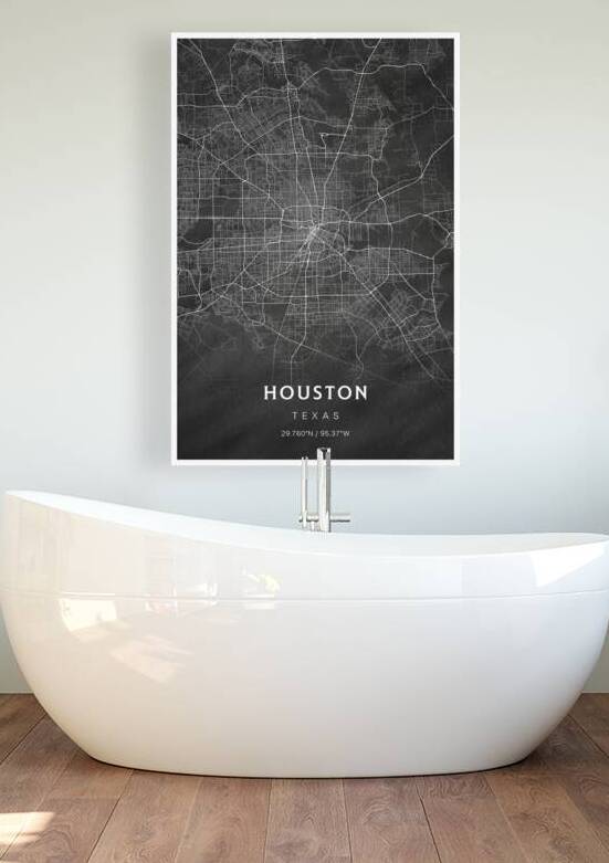 portrait 2 3 houston by CityMapsArt