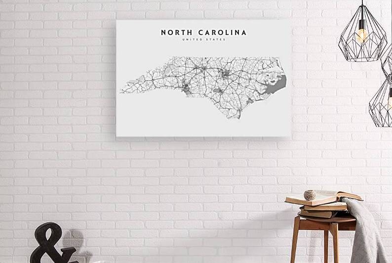 landscape 3 2 north carolina by CityMapsArt
