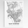 san diego california minimalist city map